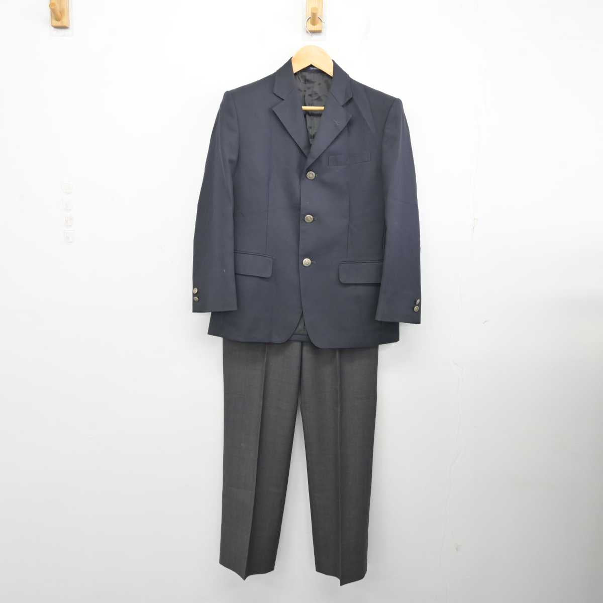 【中古】神奈川県 東山田中学校 男子制服 3点 (ブレザー・ズボン) sf076912