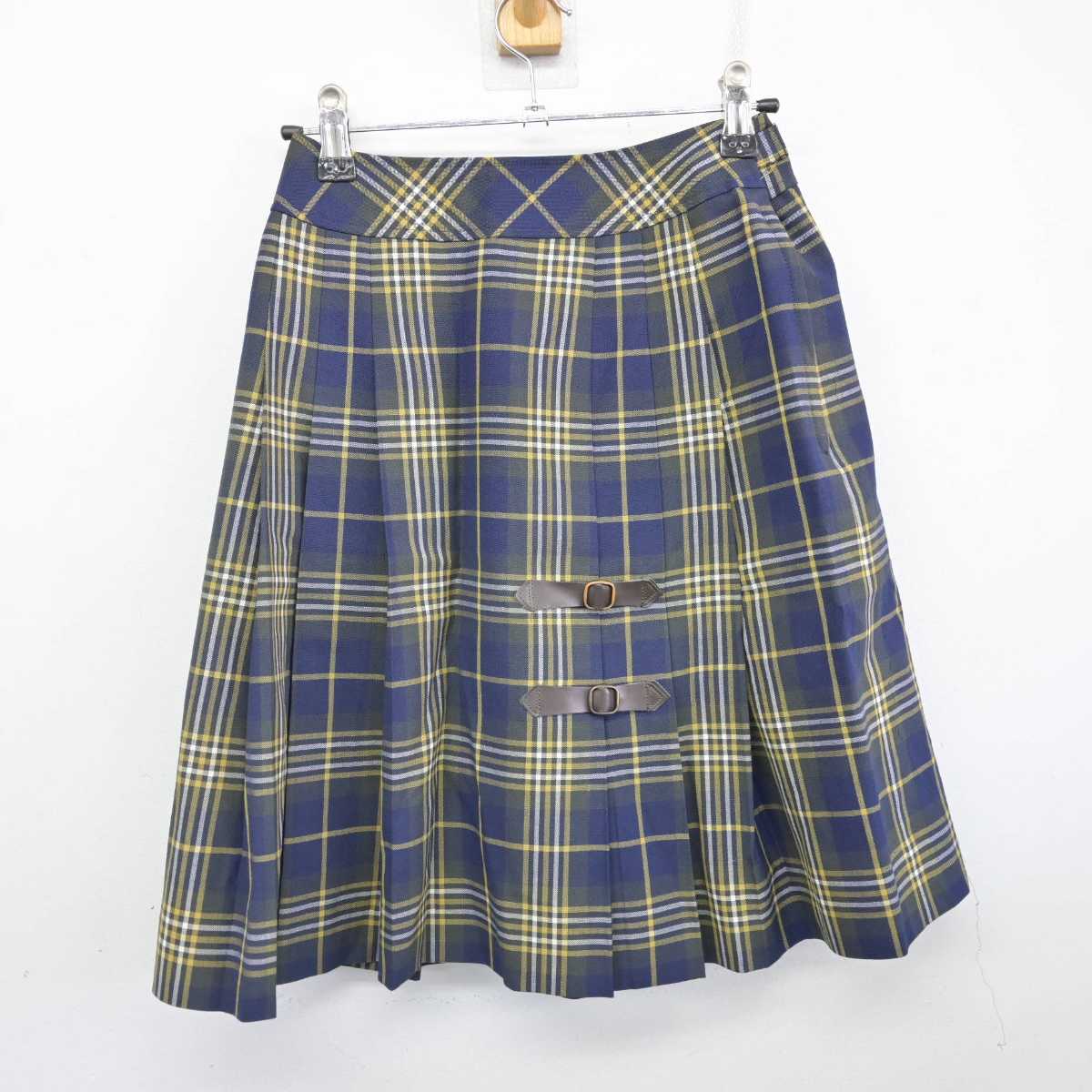 【中古】福岡県 沖学園高等学校 女子制服 3点 (ニットベスト・シャツ・スカート) sf076917