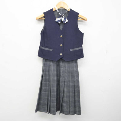 【中古】宮城県 中田中学校 女子制服 4点 (ブレザー・ベスト・スカート) sf076945