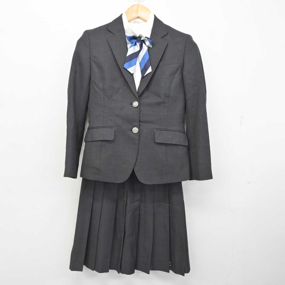 【中古】福岡県 福翔高等学校 女子制服 4点 (ブレザー・シャツ・スカート) sf076947