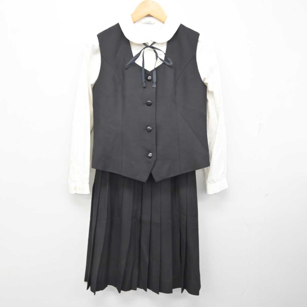 【中古】群馬県 太田女子高等学校 女子制服 5点 (ブレザー・ベスト・シャツ・スカート) sf076956