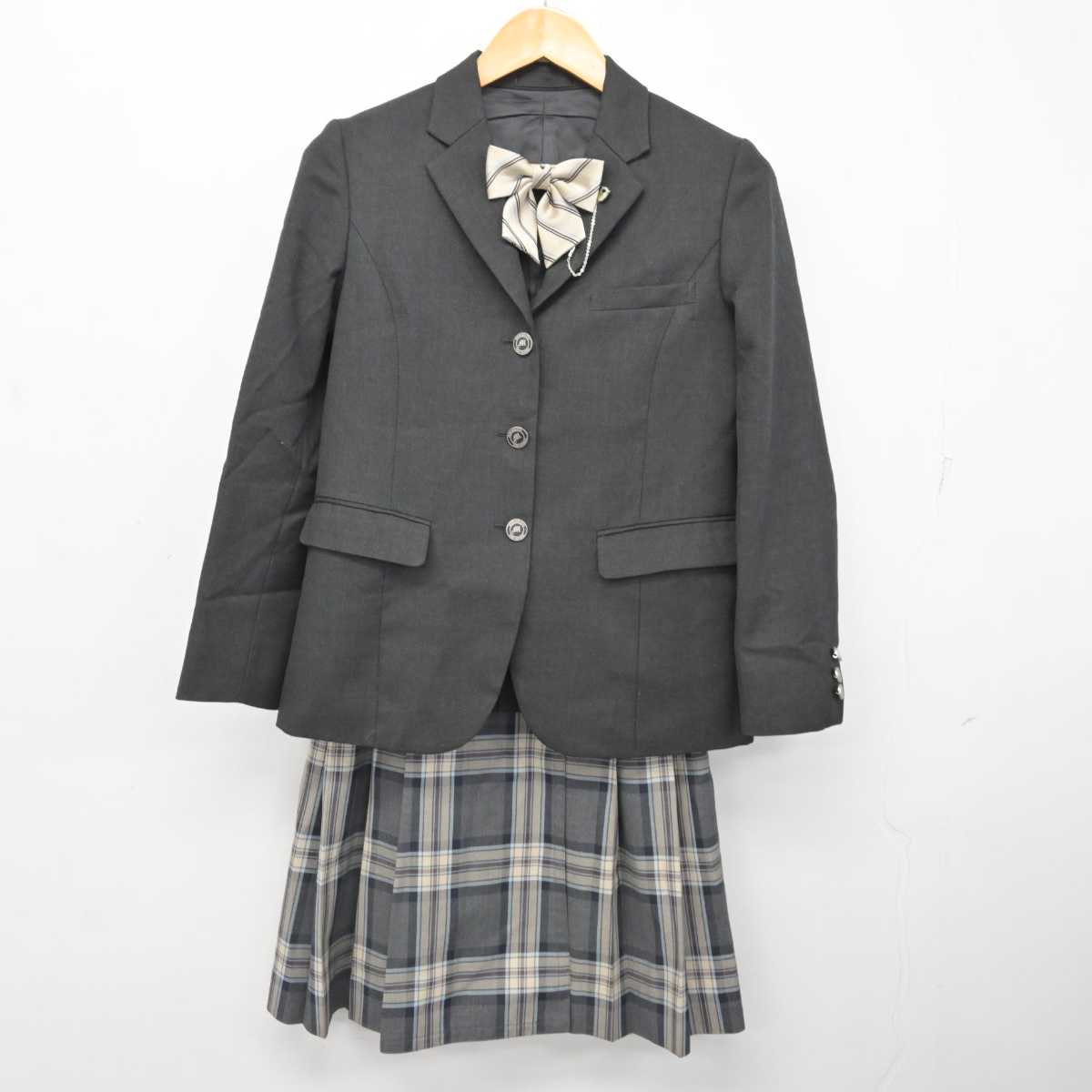 【中古】高知県 高知丸の内高等学校 女子制服 5点 (ブレザー・ニット・スカート) sf076959