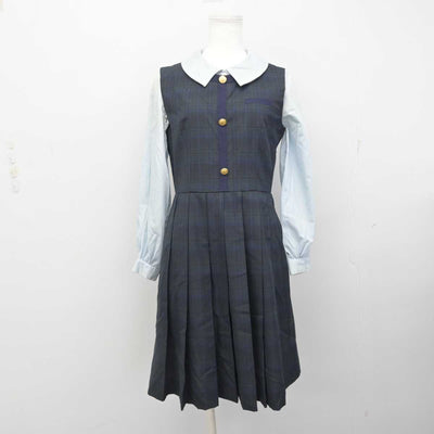 【中古】熊本県 熊本国府高等学校 女子制服 3点 (ブレザー・シャツ・ジャンパースカート) sf076961