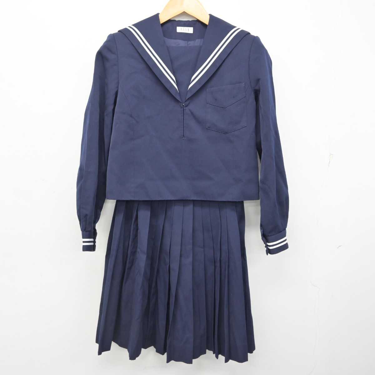 【中古】香川県 坂出高等学校 女子制服 2点 (セーラー服・スカート) sf076962