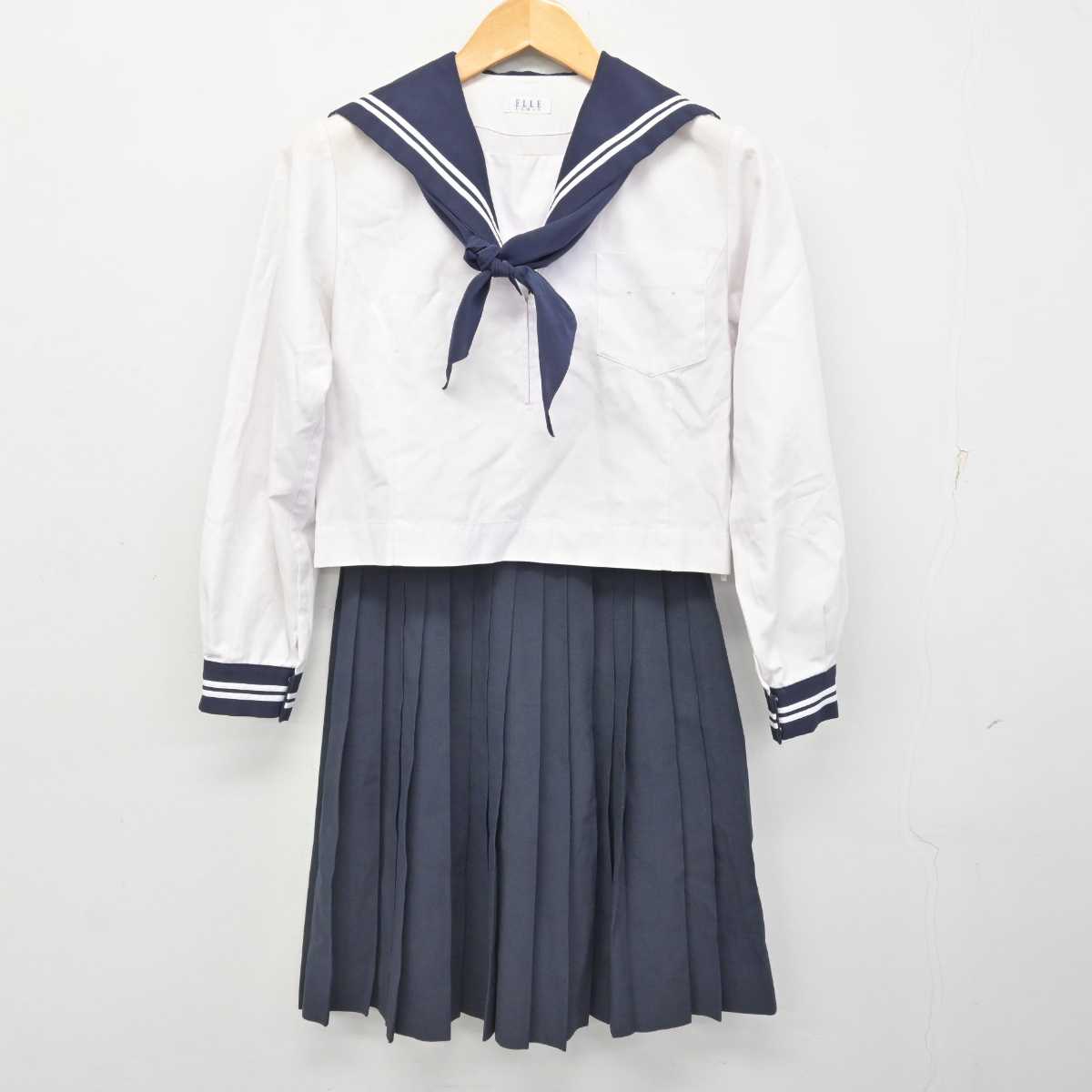 【中古】香川県 坂出高等学校 女子制服 3点 (セーラー服・スカート) sf076963