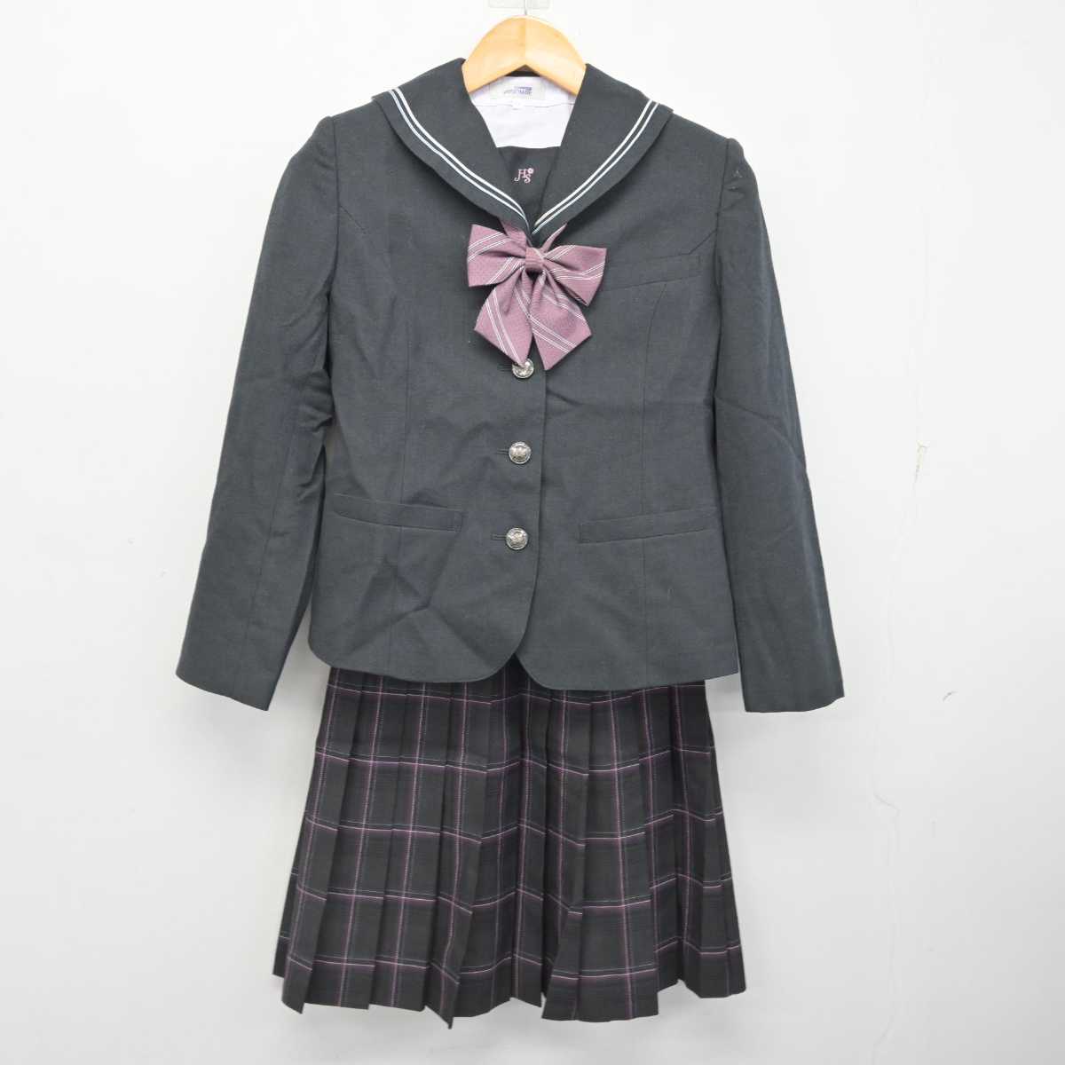 【中古】広島県 広島桜が丘高等学校 女子制服 4点 (ブレザー・セーラー服・スカート) sf076964