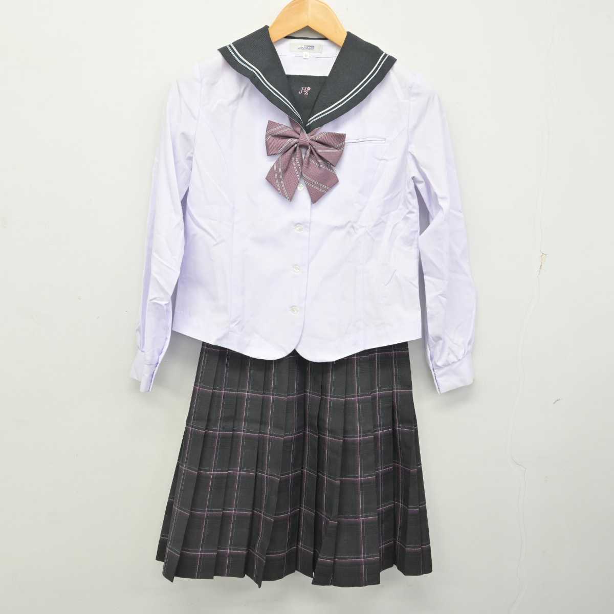 【中古】広島県 広島桜が丘高等学校 女子制服 4点 (ブレザー・セーラー服・スカート) sf076964