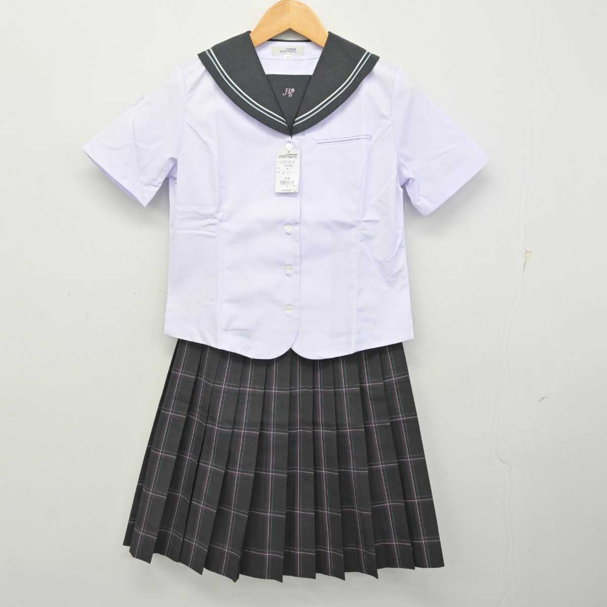 【中古】広島県 広島桜が丘高等学校 女子制服 2点 (セーラー服・スカート) sf076966