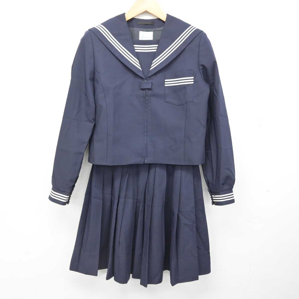 【中古】京都府 青葉中学校 女子制服 3点 (セーラー服・スカート・スカート) sf076967