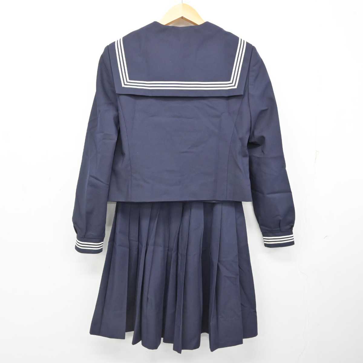 【中古】京都府 青葉中学校 女子制服 3点 (セーラー服・スカート・スカート) sf076967