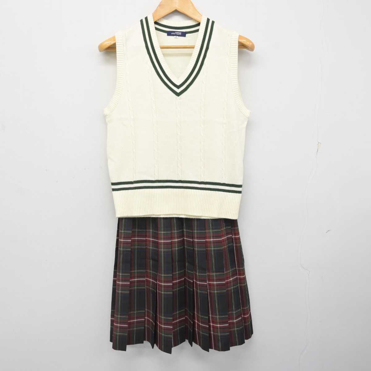 【中古】神奈川県 東山田中学校 女子制服 2点 (ニットベスト・スカート) sf076972