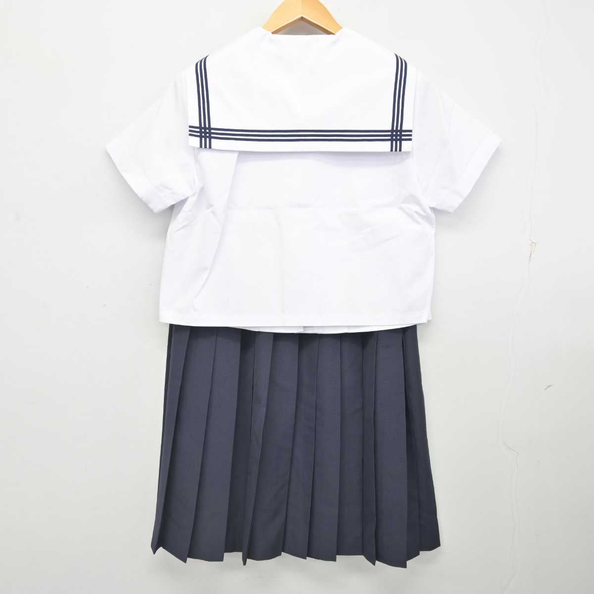 【中古】青森県 八戸商業高等学校 女子制服 3点 (セーラー服・スカート) sf076980