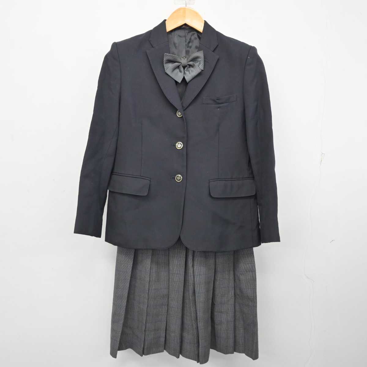 【中古】東京都 松江第四中学校 女子制服 4点 (ブレザー・スカート) sf076986