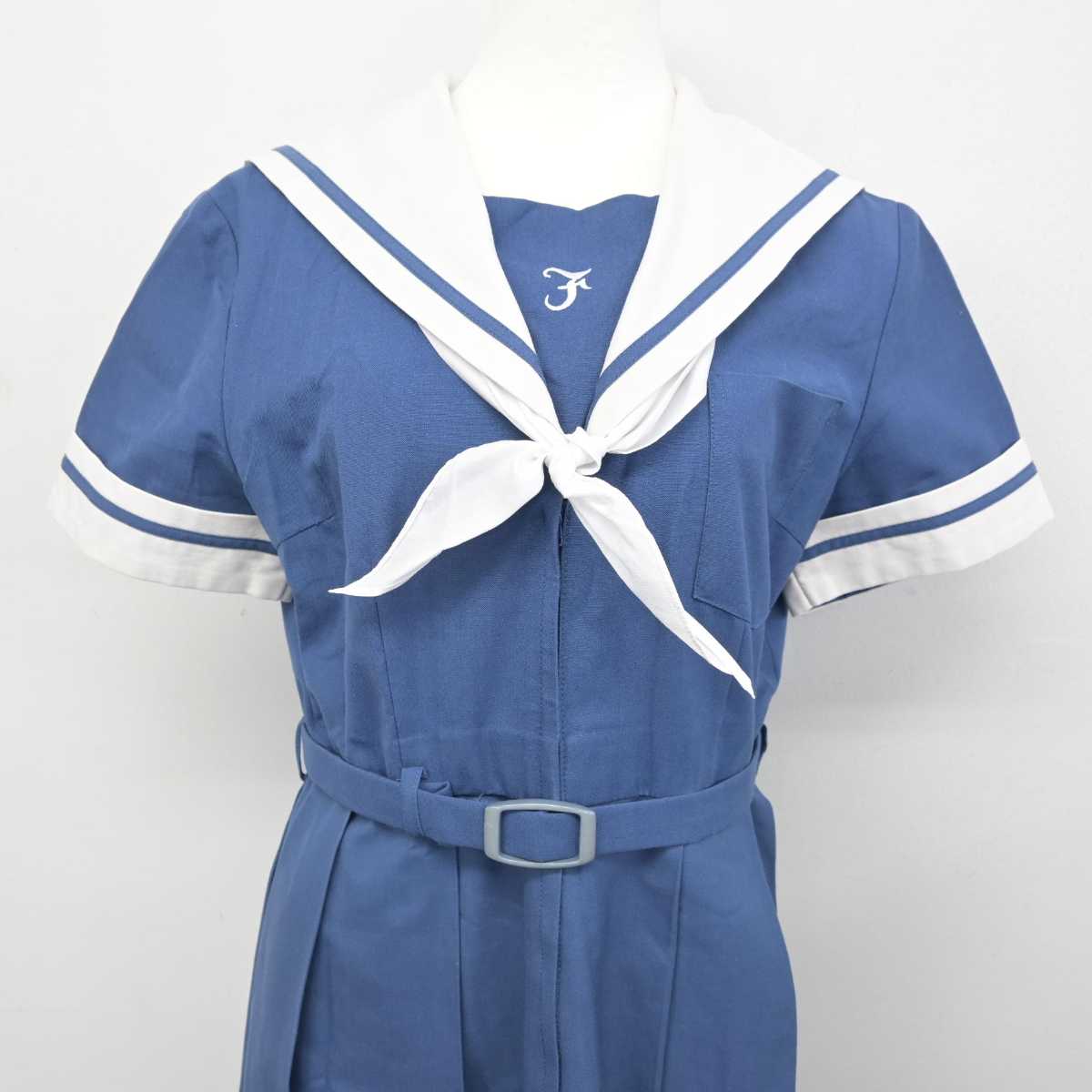 【中古】熊本県 熊本学園大学付属高等学校 女子制服 3点 (ニット・ワンピース) sf076989