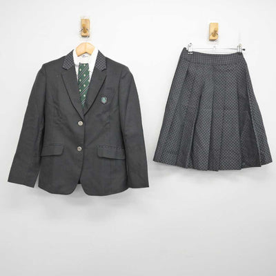 【中古】京都府 洛陽総合高等学校 女子制服 4点 (ブレザー・シャツ・スカート) sf076990