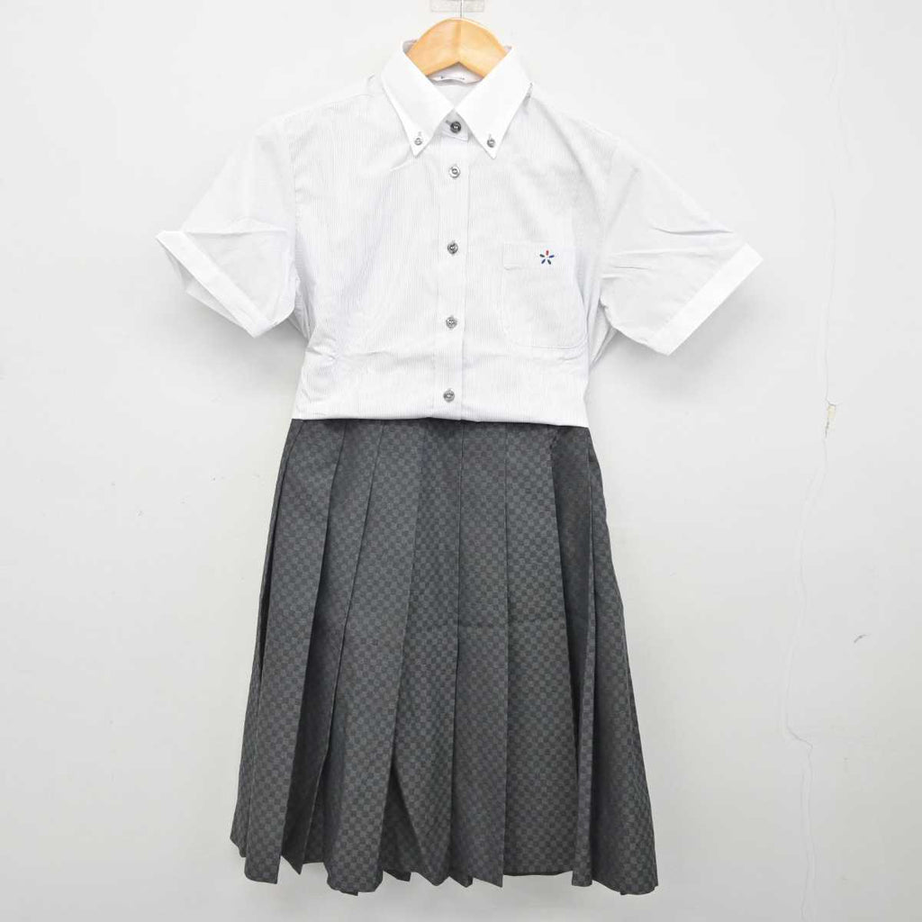 【中古】京都府 洛陽総合高等学校 女子制服 3点 (シャツ・スカート) sf076992