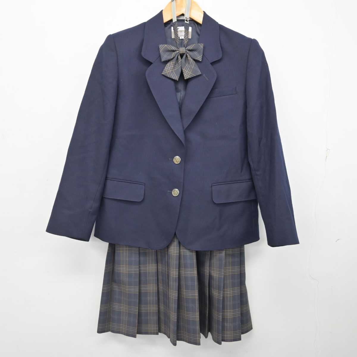 【中古】埼玉県 川口青陵高等学校 女子制服 4点 (ブレザー・ニット・スカート) sf076995