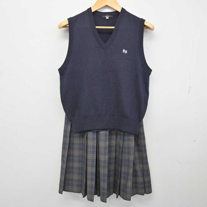 【中古】埼玉県 川口青陵高等学校 女子制服 2点 (ニットベスト・スカート) sf076996 | 中古制服通販パレイド