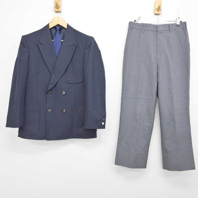 【中古】宮城県 宮城野中学校 男子制服 3点 (ブレザー・ズボン) sf077006