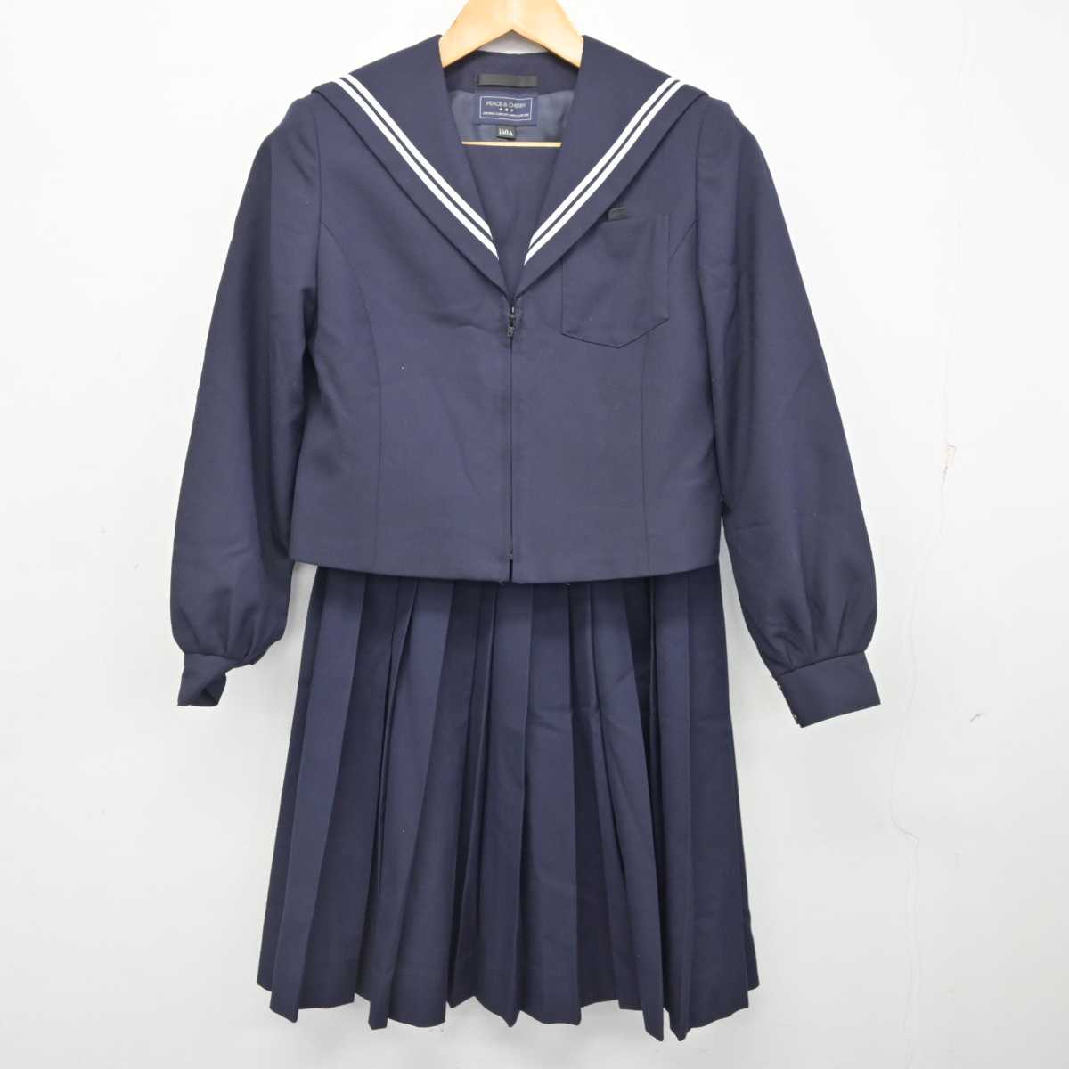 【中古】愛知県 横須賀高等学校 女子制服 2点 (セーラー服・スカート) sf077012