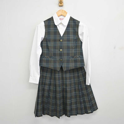 【中古】北海道 札幌西陵高等学校 女子制服 4点 (ブレザー・ベスト・シャツ・スカート) sf077032