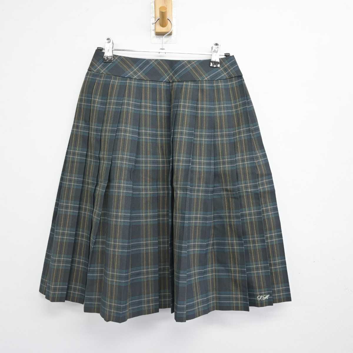 【中古】北海道 札幌西陵高等学校 女子制服 3点 (ベスト・シャツ・スカート) sf077033