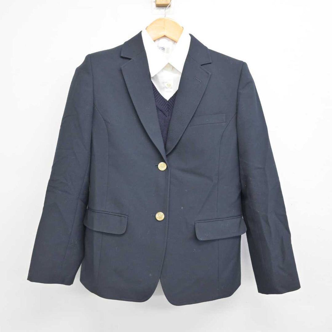 中古】千葉県 流山高等学校 女子制服 4点 (ブレザー・ニット 中古】千葉県 流山高等学校 女子制服 4点 (ブレザー・ニット