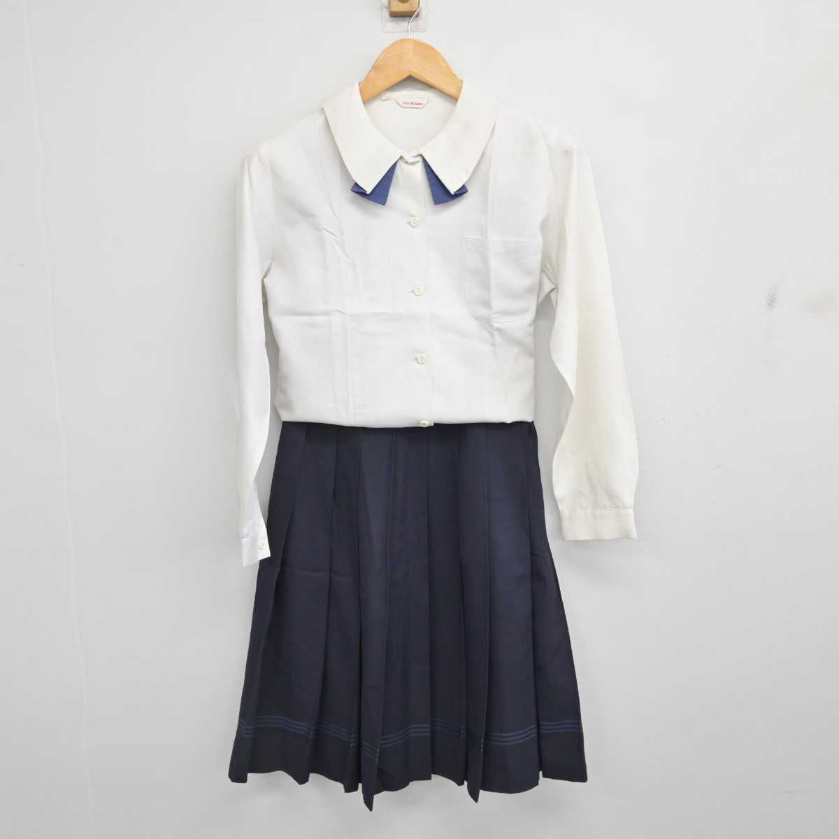 【中古】福岡県 筑紫台高等学校/旧制服 女子制服 2点 (シャツ・スカート) sf077044