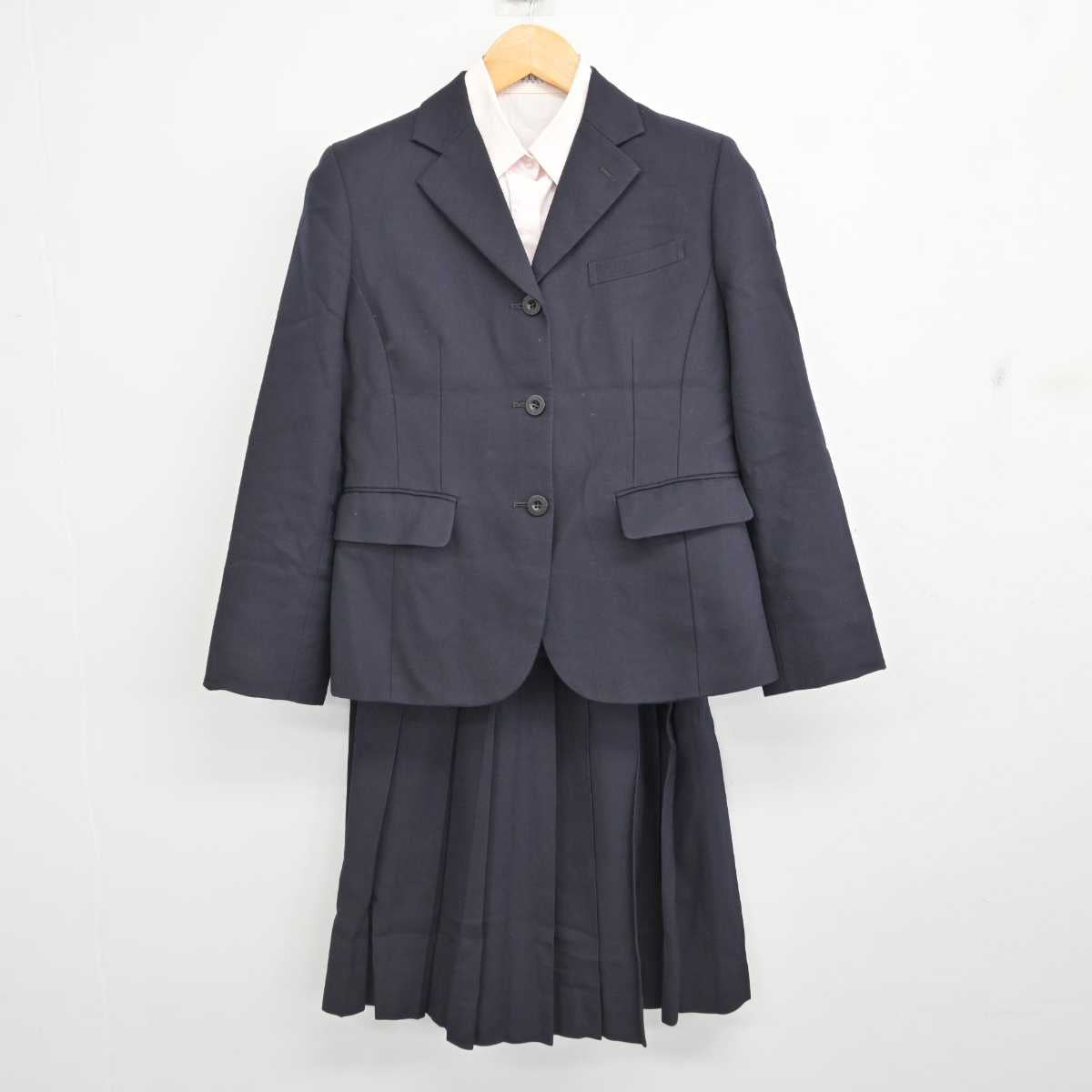 【中古】福岡県 中村学園女子中学・高等学校 女子制服 3点 (ブレザー・シャツ・スカート) sf077045