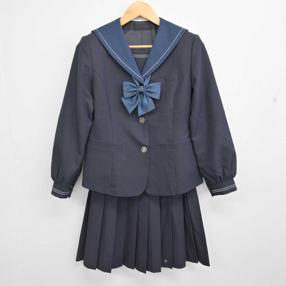 【中古】東京都 晴海総合高等学校 女子制服 3点 (ブレザー・スカート) sf077048