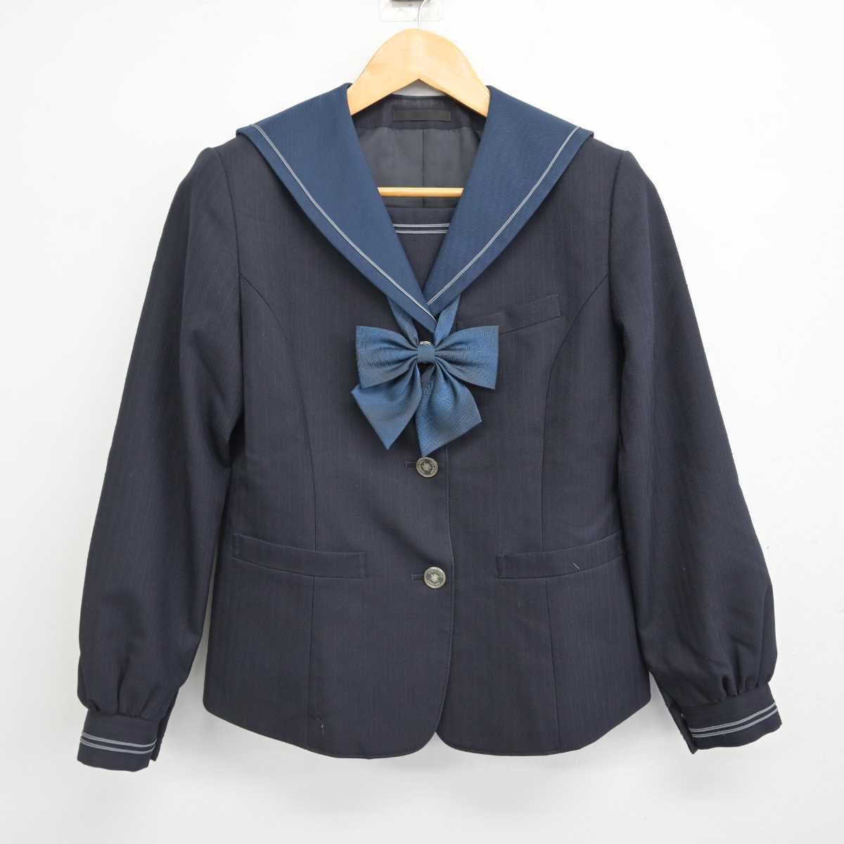 【中古】東京都 晴海総合高等学校 女子制服 3点 (ブレザー・スカート) sf077048