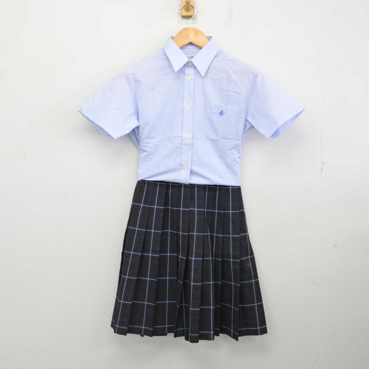 【中古】茨城県 水戸葵陵高等学校 女子制服 2点 (シャツ・スカート) sf077059