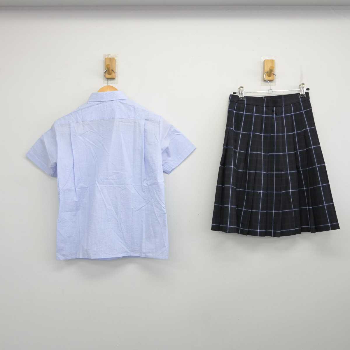 【中古】茨城県 水戸葵陵高等学校 女子制服 2点 (シャツ・スカート) sf077059