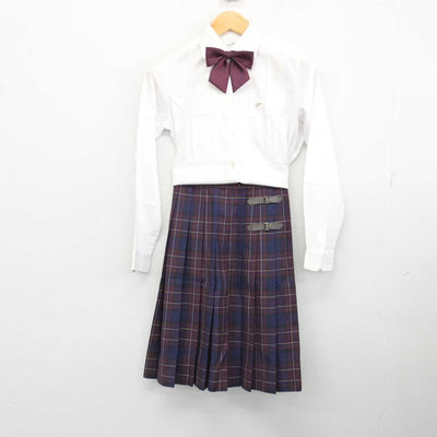 【中古】京都府 鳥羽高等学校 女子制服 5点 (ブレザー・シャツ・スカート) sf077076