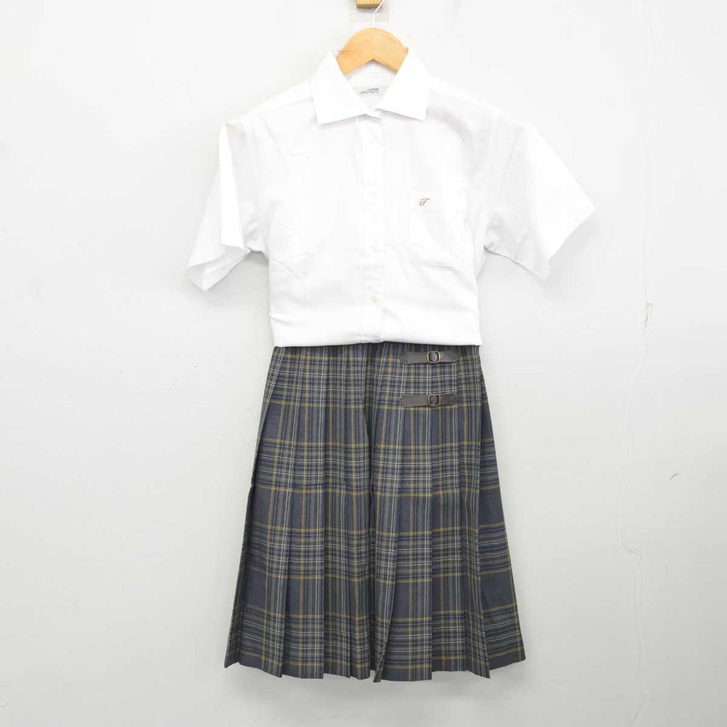 【中古】京都府 鳥羽高等学校 女子制服 2点 (シャツ・スカート) sf077078