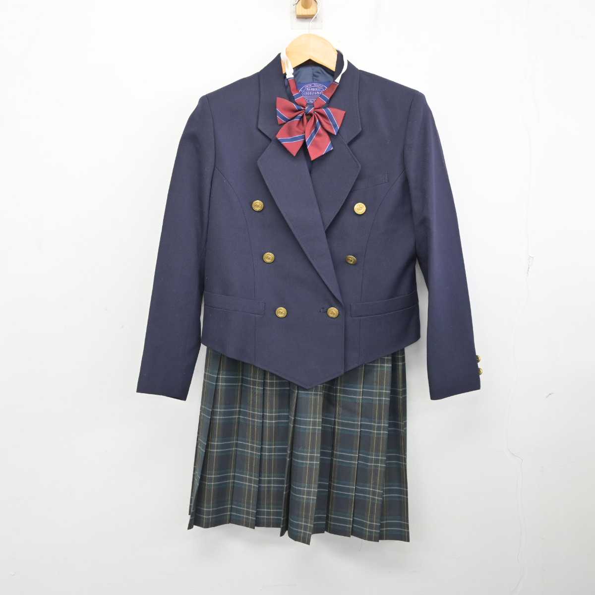 【中古】広島県 大下学園祇園高等学校 女子制服 4点 (ブレザー・ベスト・スカート) sf077082