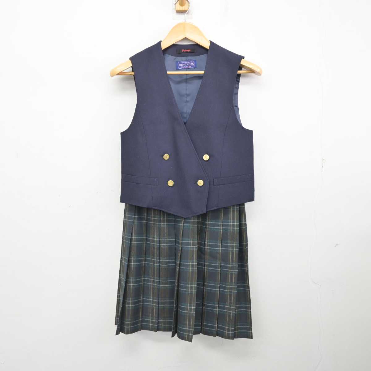 【中古】広島県 大下学園祇園高等学校 女子制服 4点 (ブレザー・ベスト・スカート) sf077082