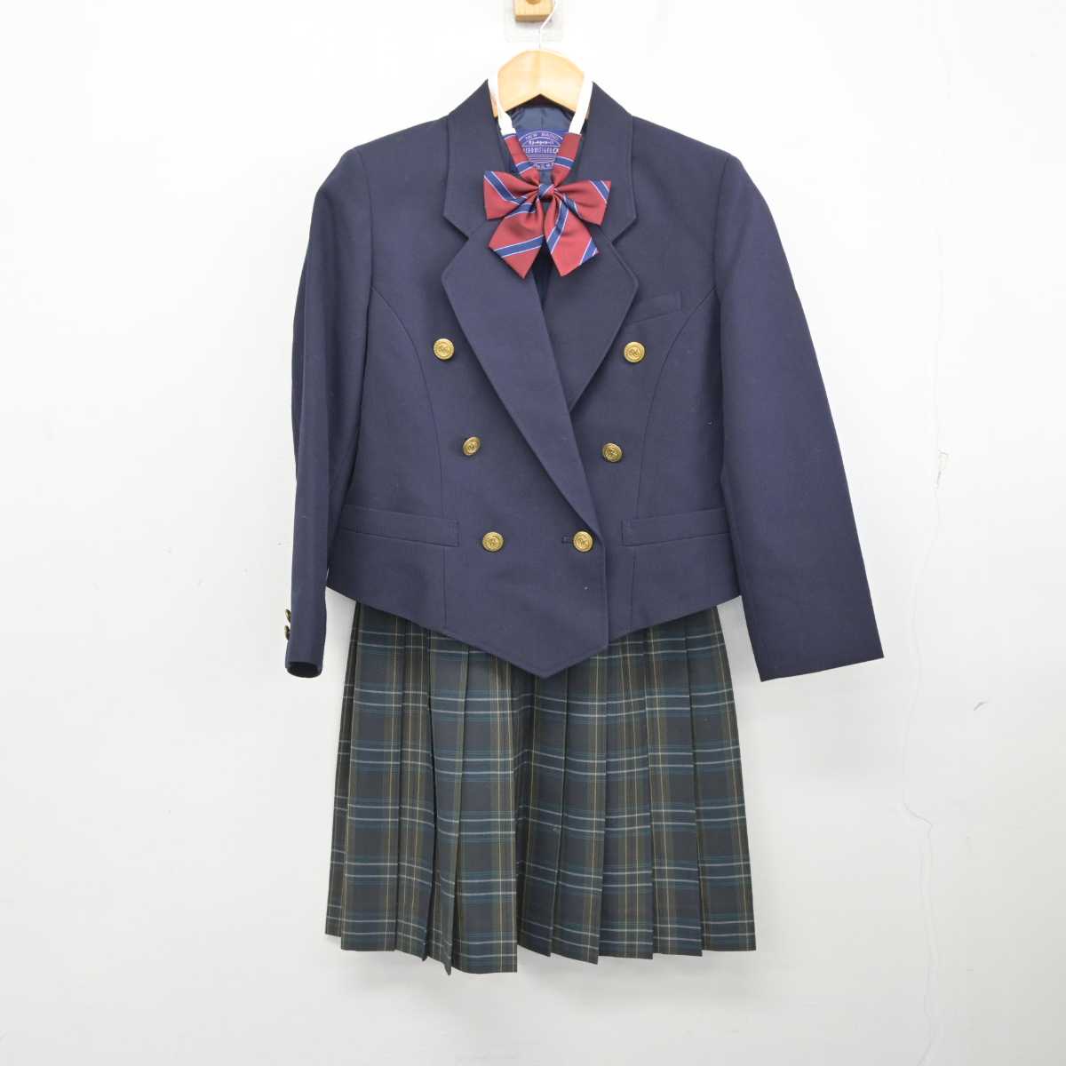 【中古】広島県 大下学園祇園高等学校 女子制服 4点 (ブレザー・ベスト・スカート) sf077083