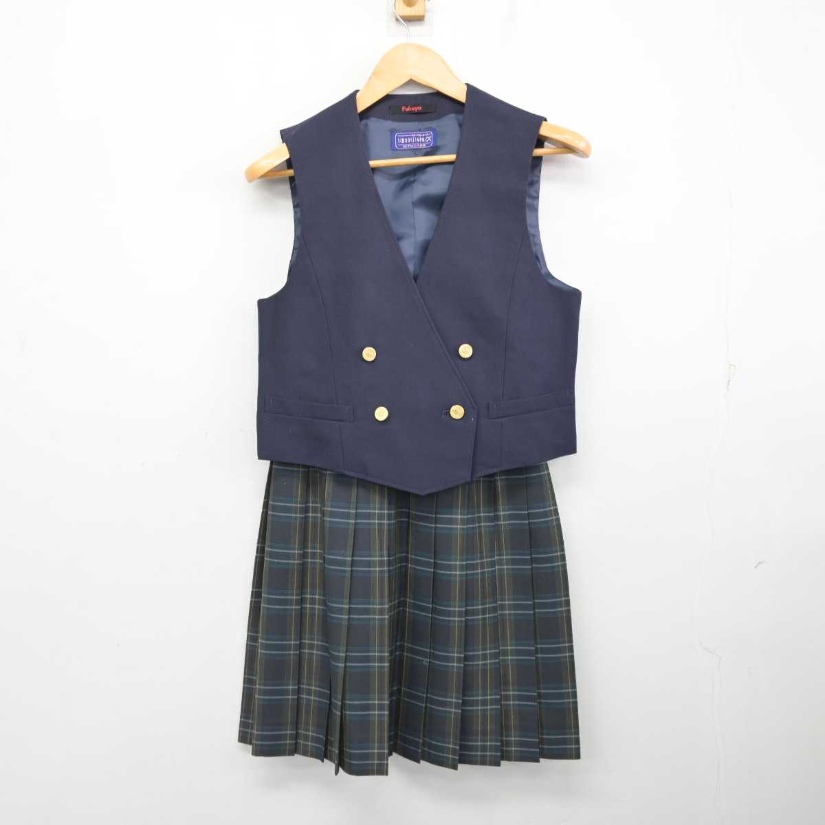 【中古】広島県 大下学園祇園高等学校 女子制服 4点 (ブレザー・ベスト・スカート) sf077083