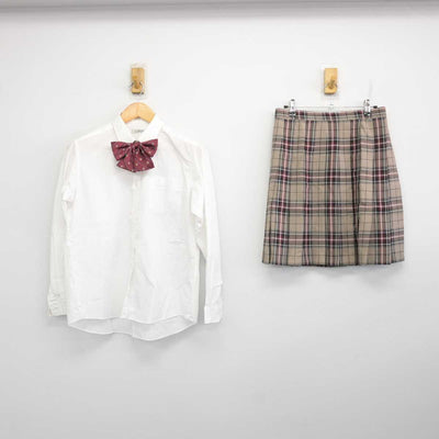 【中古】 鹿島朝日高等学校 女子制服 5点 (ブレザー・シャツ・ニット・スカート) sf077093