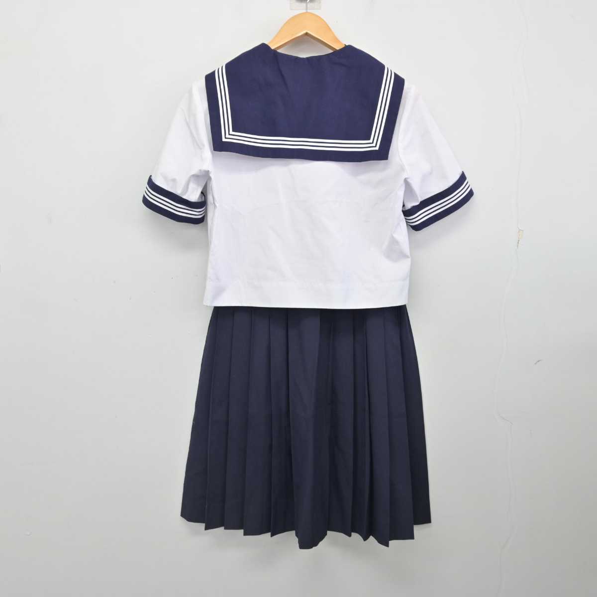 【中古】千葉県 横芝中学校 女子制服 3点 (セーラー服・セーラー服・スカート) sf077094