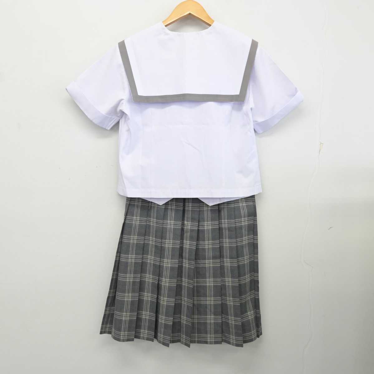 【中古】大阪府 岸和田市立産業高等学校 女子制服 2点 (セーラー服・スカート) sf077117