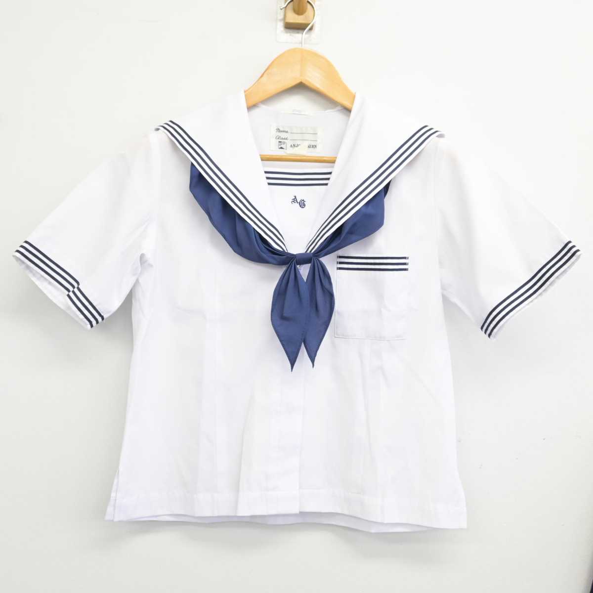 【中古】愛知県 安城学園高等学校 女子制服 3点 (セーラー服・スカート) sf077125