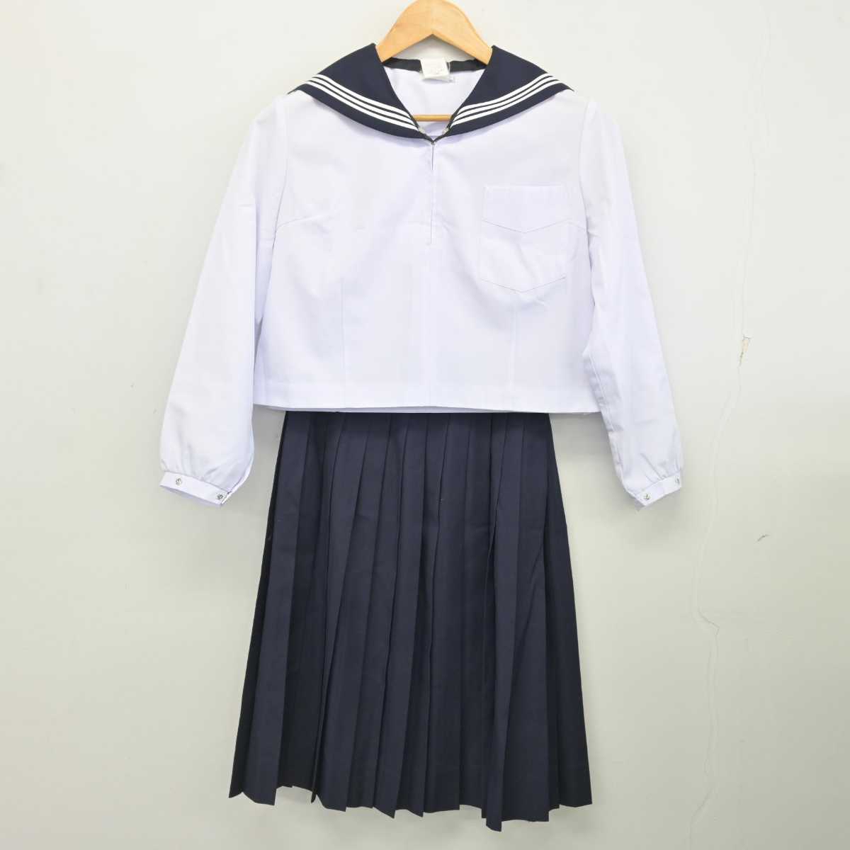 【中古】北海道 札幌啓成高等学校 女子制服 3点 (セーラー服・スカート) sf077129