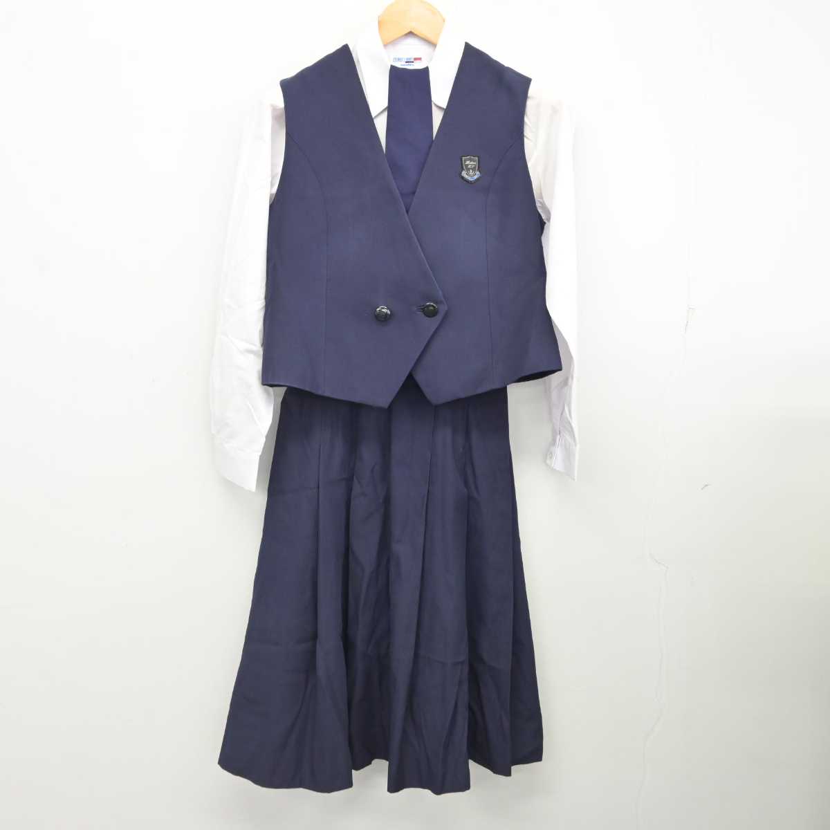 【中古】埼玉県 星野高等学校 女子制服 5点 (ブレザー・ベスト・シャツ・スカート) sf077137