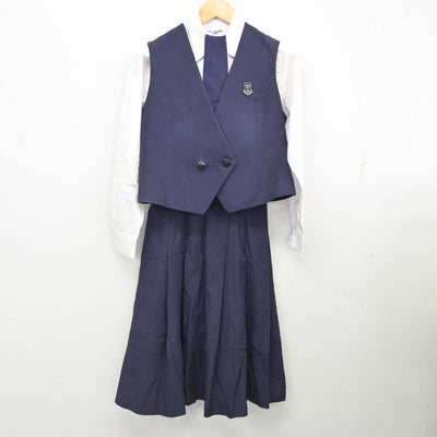 【中古】埼玉県 星野高等学校 女子制服 5点 (ブレザー・ベスト・シャツ・スカート) sf077137