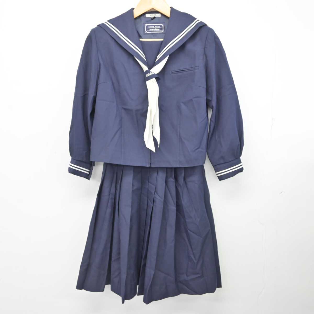 【中古】埼玉県 上尾市立大石中学校 女子制服 3点 (セーラー服・スカート) sf077142