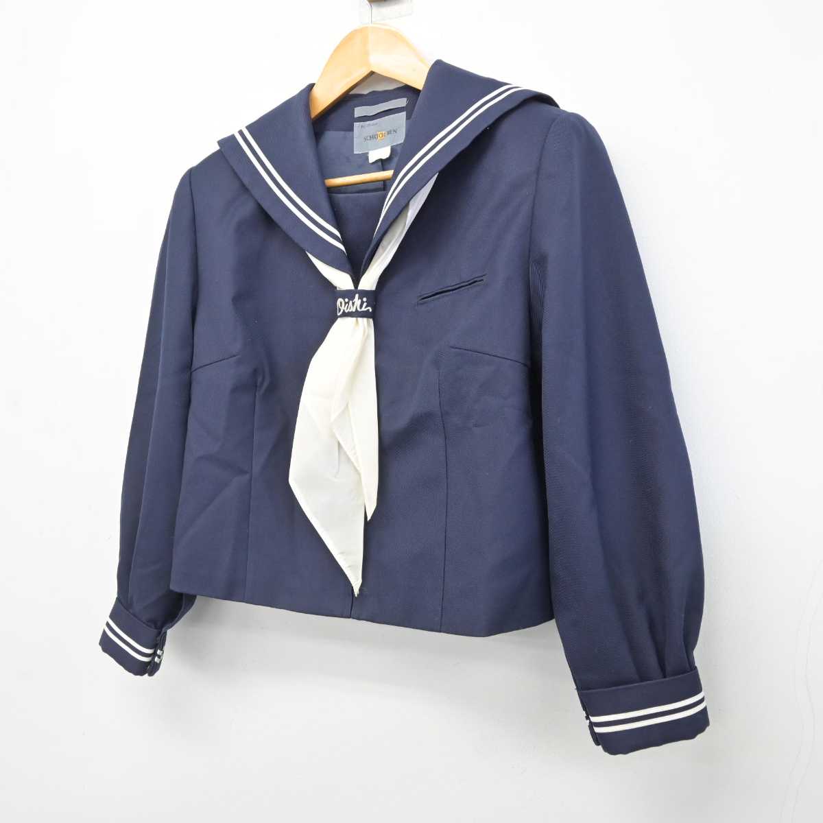 【中古】埼玉県 上尾市立大石中学校 女子制服 2点 (セーラー服) sf077143