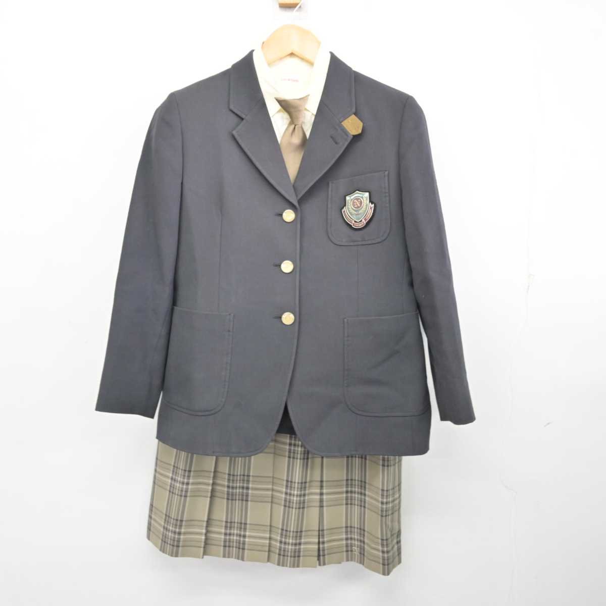 【中古】茨城県 土浦日本大学高等学校 女子制服 4点 (ブレザー・シャツ・スカート) sf077146