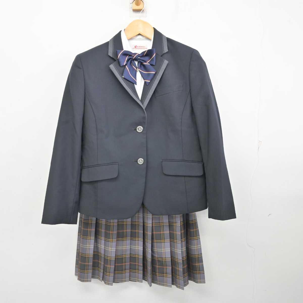 【中古】岐阜県 帝京大学可児高等学校 女子制服 4点 (ブレザー・シャツ・スカート) sf077152